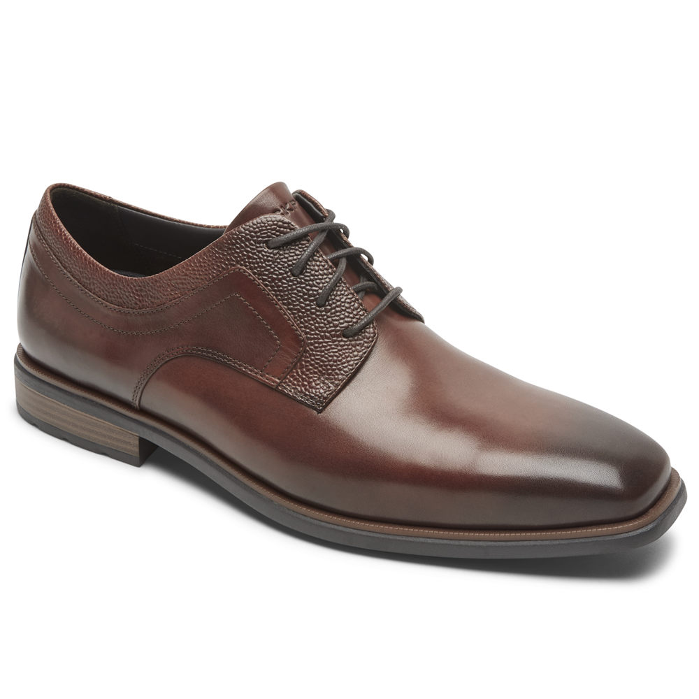 Oxfords Rockport Hombre Mexico - Farrow Plain Toe Marrom - FDHKN7426